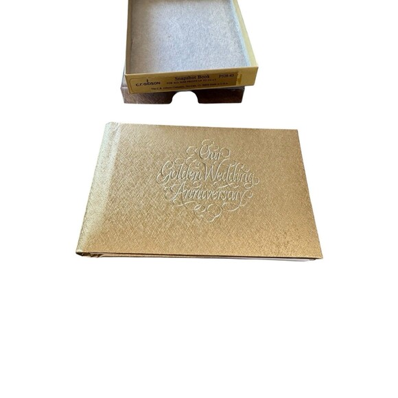 NOS Vintage Gold 50th  Anniversary Photo Album Book 20 3.5x5  CR Gisbon Snapshot - Picture 2 of 7